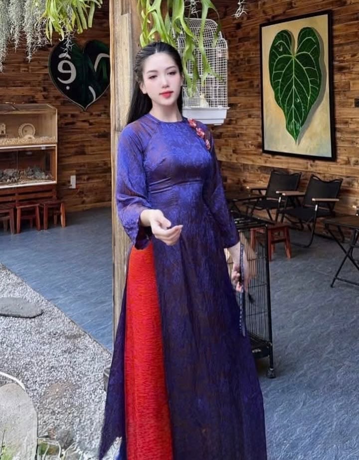 Tencel Silk Ao Dai Set – Plum Purple
