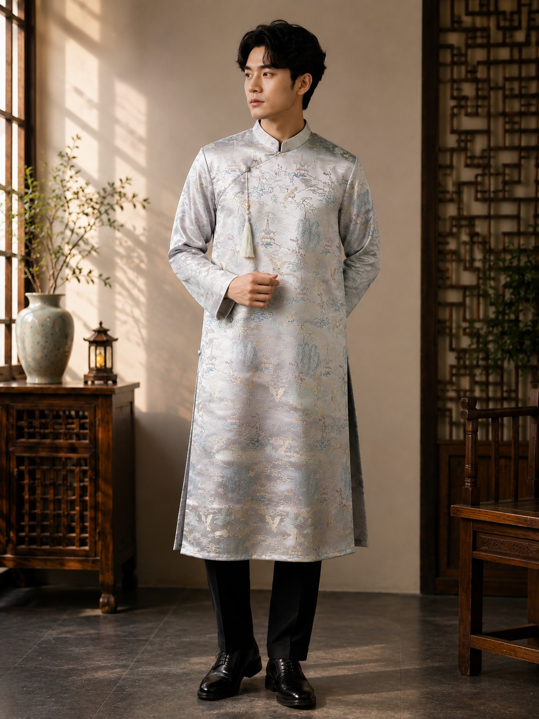 Men’s Ao Dai – Heritage Landscape Collection Gấm Sơn Thủy