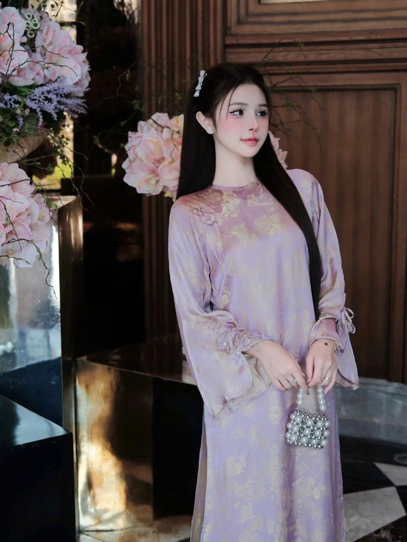 Pure Silk Ao Dai Set – Lavender Purple