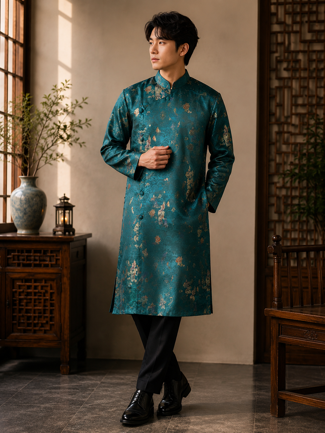 Men’s Ao Dai Imperial Heritage Brocade Collection Gấm Cung Đình