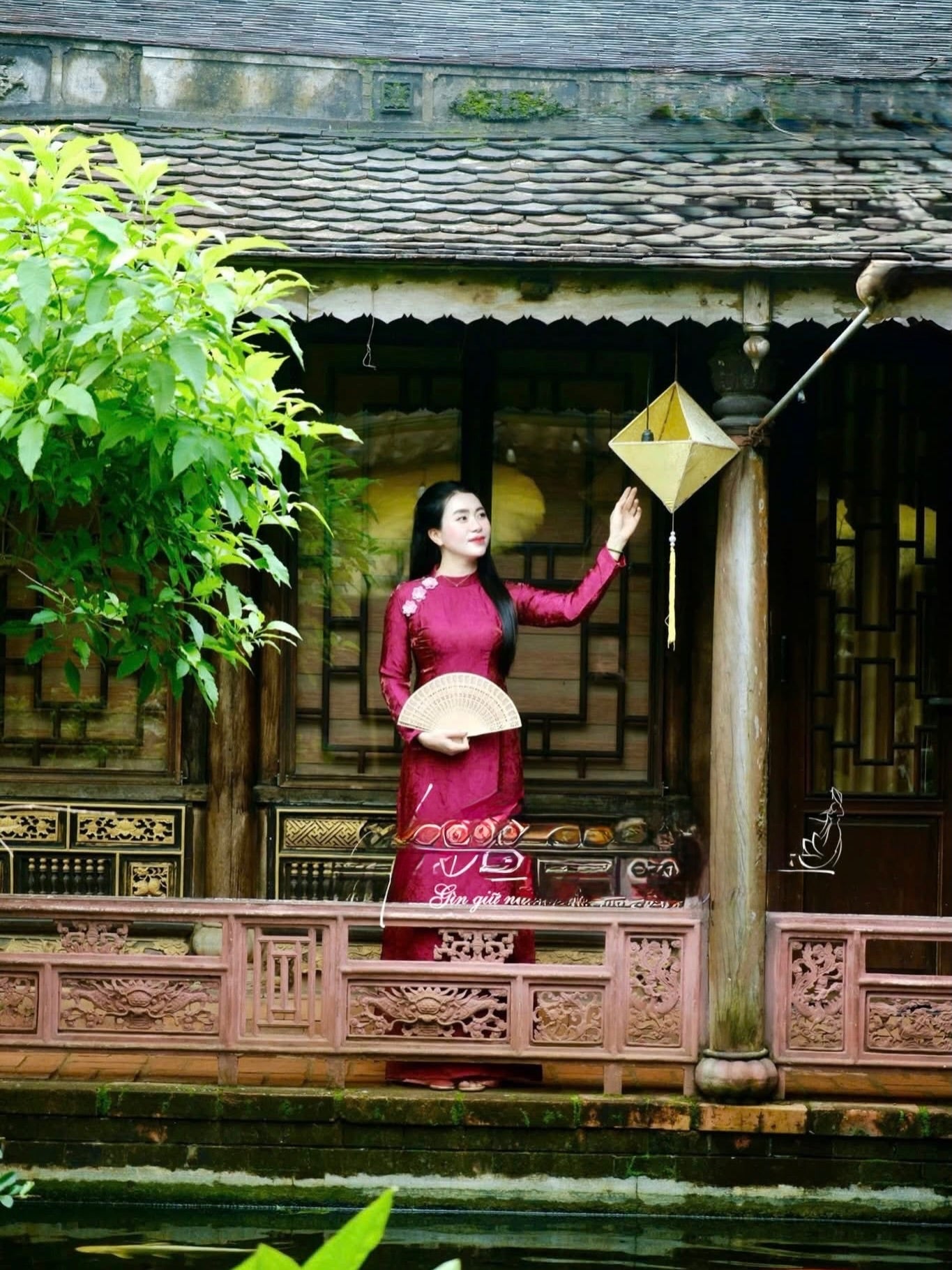Tencel Silk Ao Dai Set – Deep Plum Purple