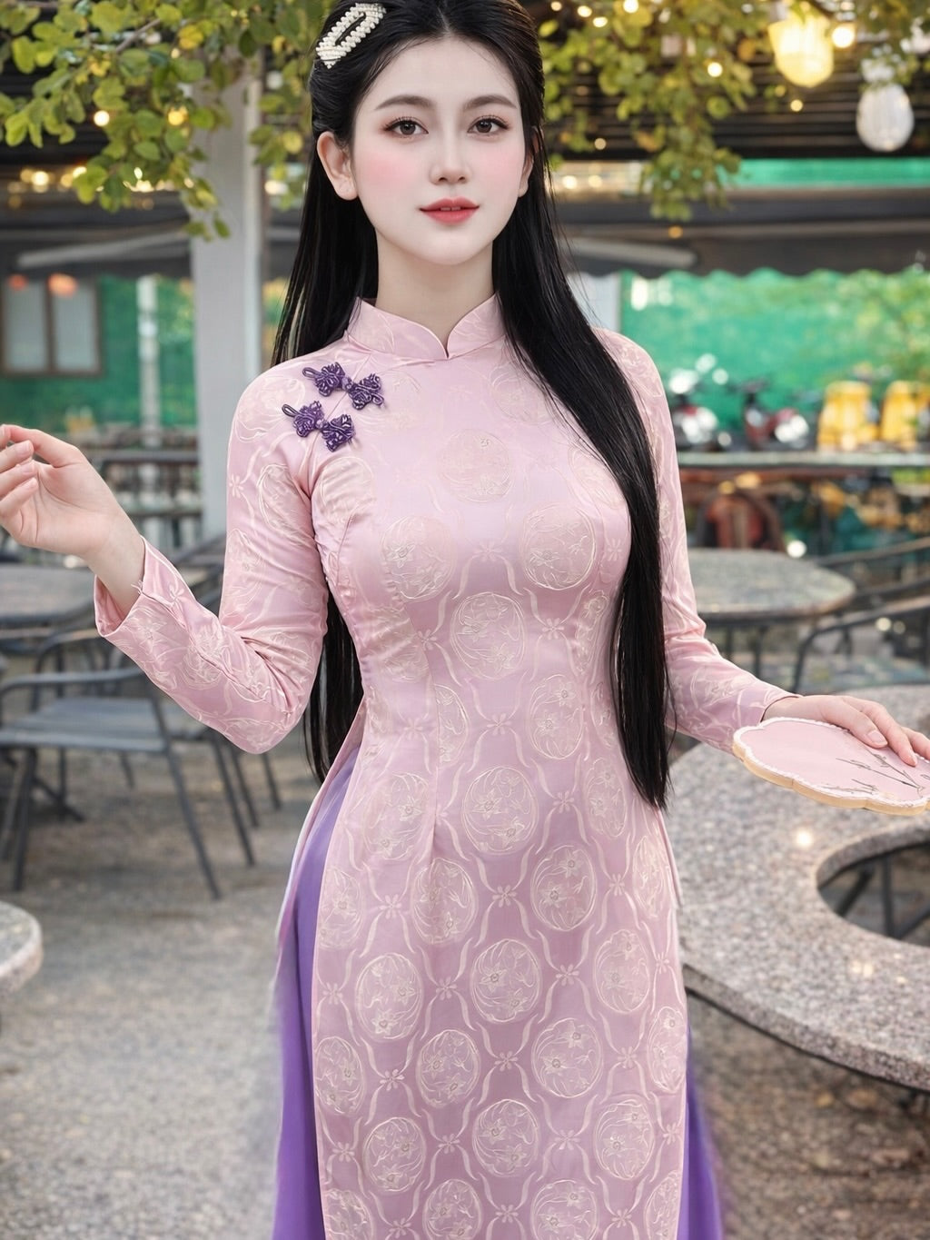 Traditional Ao Dai Set – Soft Pink