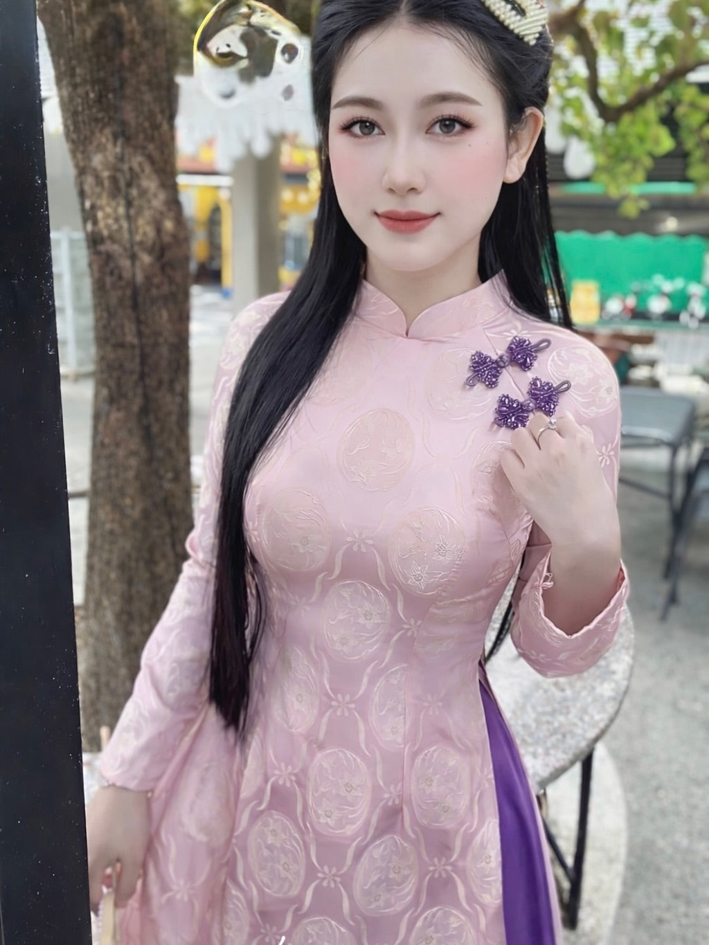 Traditional Ao Dai Set – Soft Pink