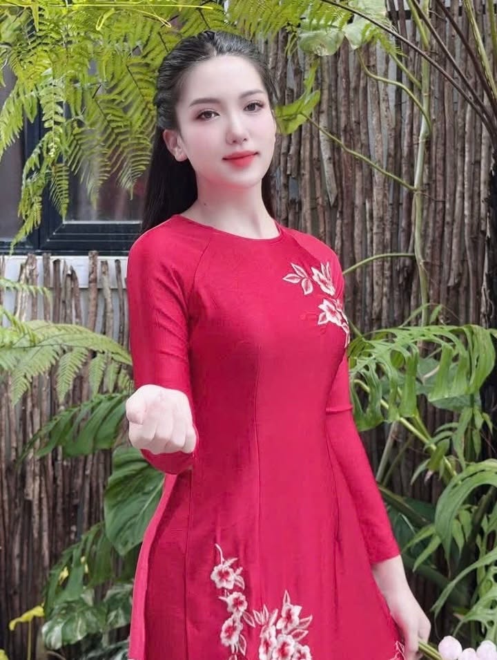 Indo Silk Ao Dai Set – Ruby Red