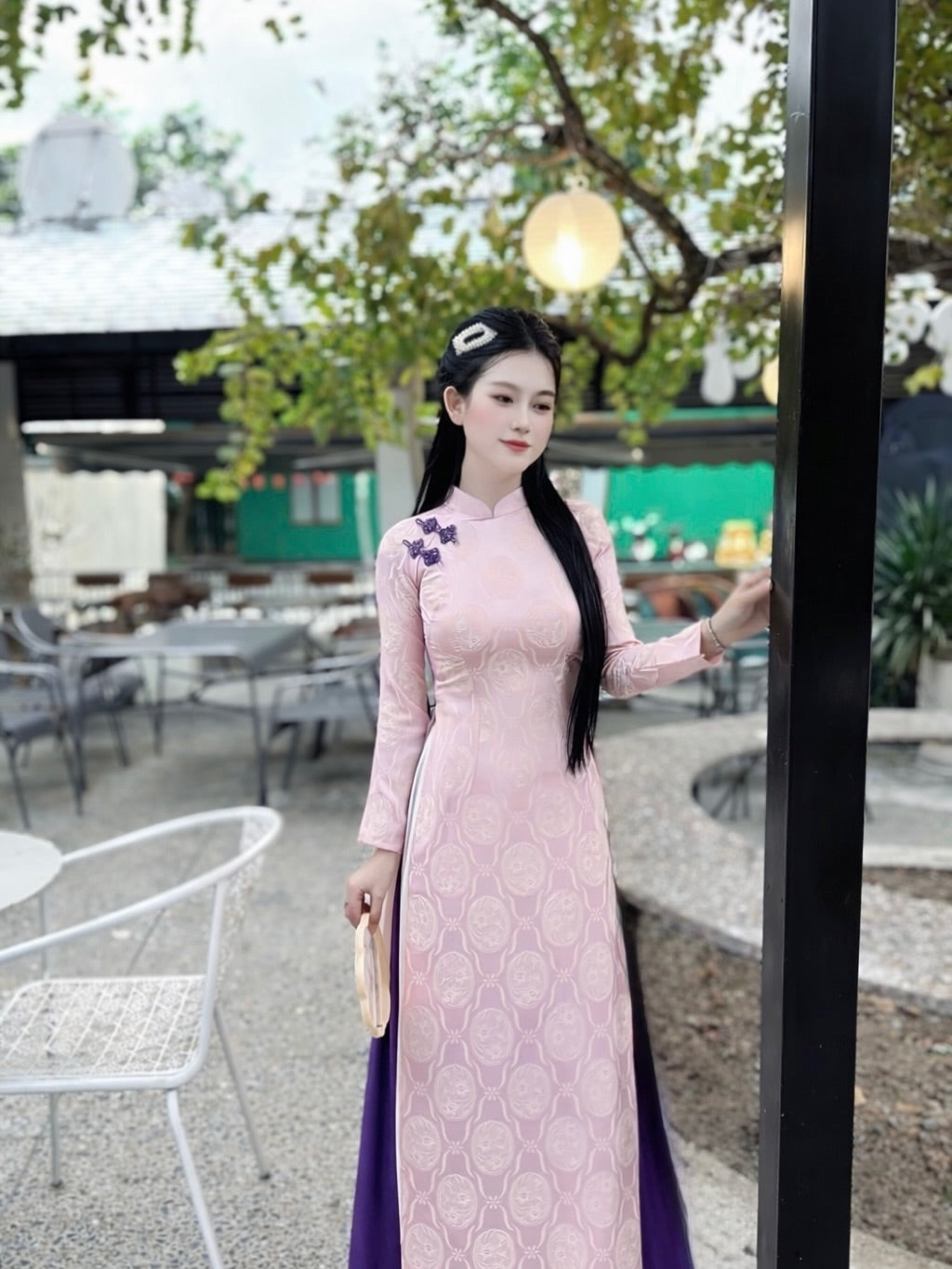 Traditional Ao Dai Set – Soft Pink