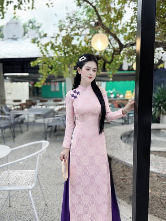 Traditional Ao Dai Set – Soft Pink