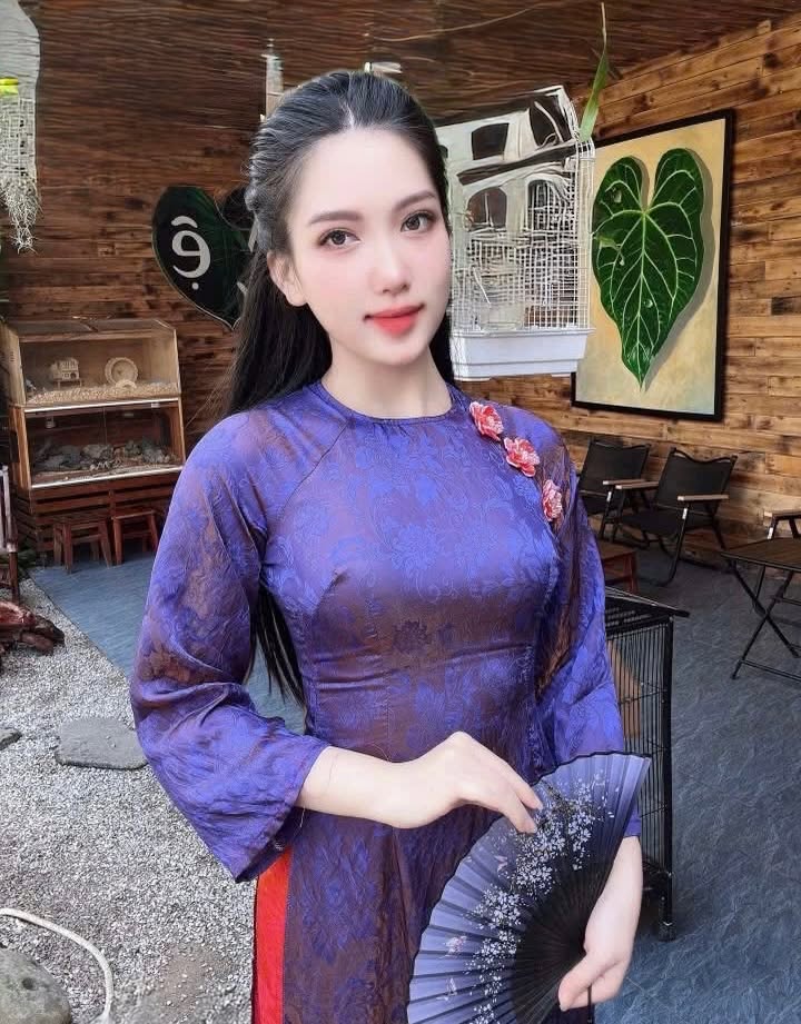 Tencel Silk Ao Dai Set – Plum Purple