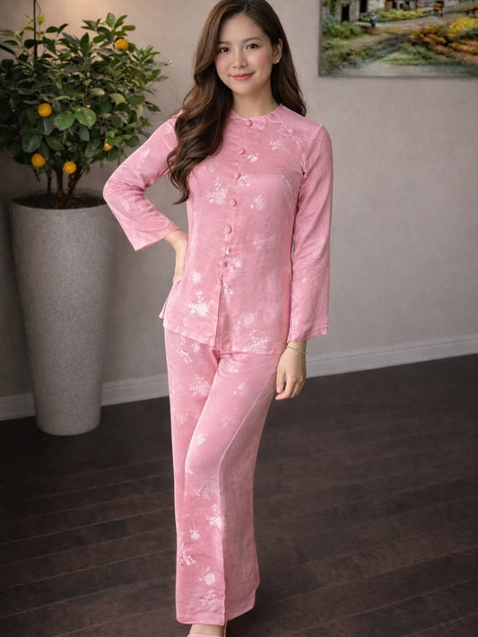 Silk Lay-Buddhist Robe (Pháp Phục) Set – Soft Pink