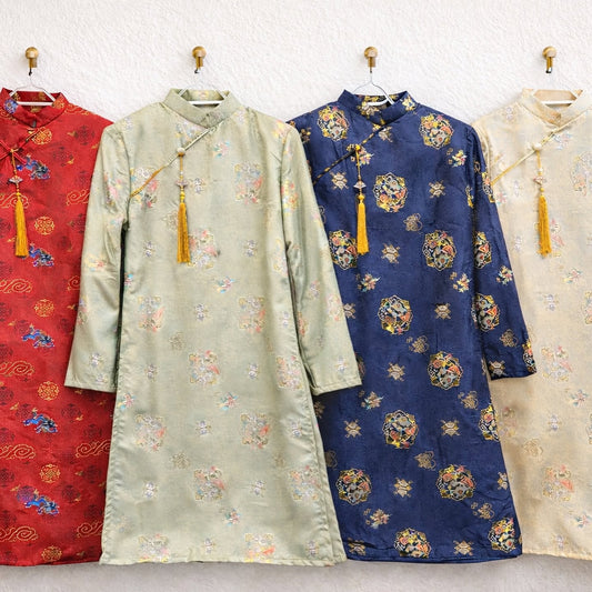 Men's Brocade Medallion Collection Ao Dai