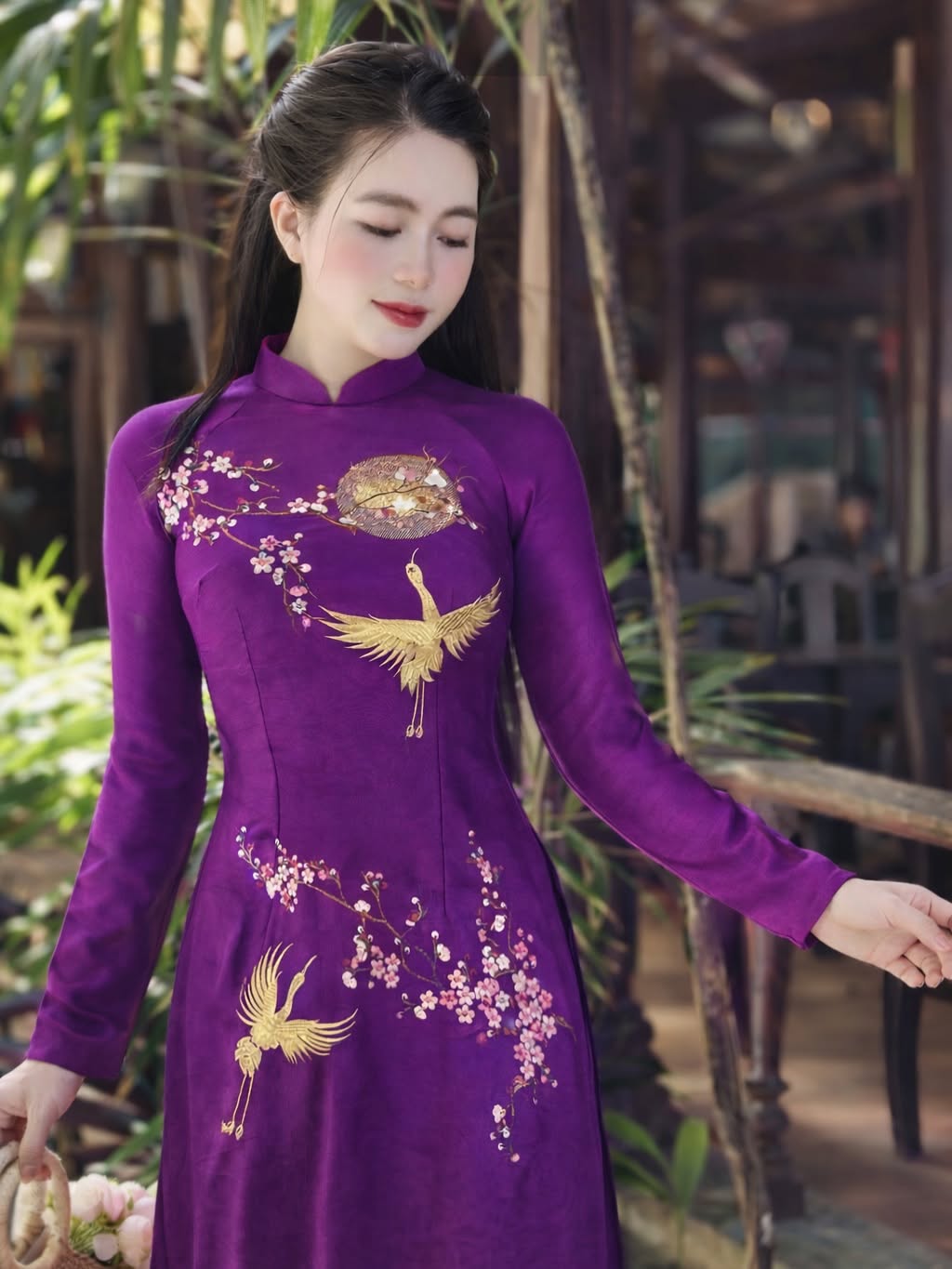 Indo Silk Traditional Ao Dai Set – Huế Imperial Purple