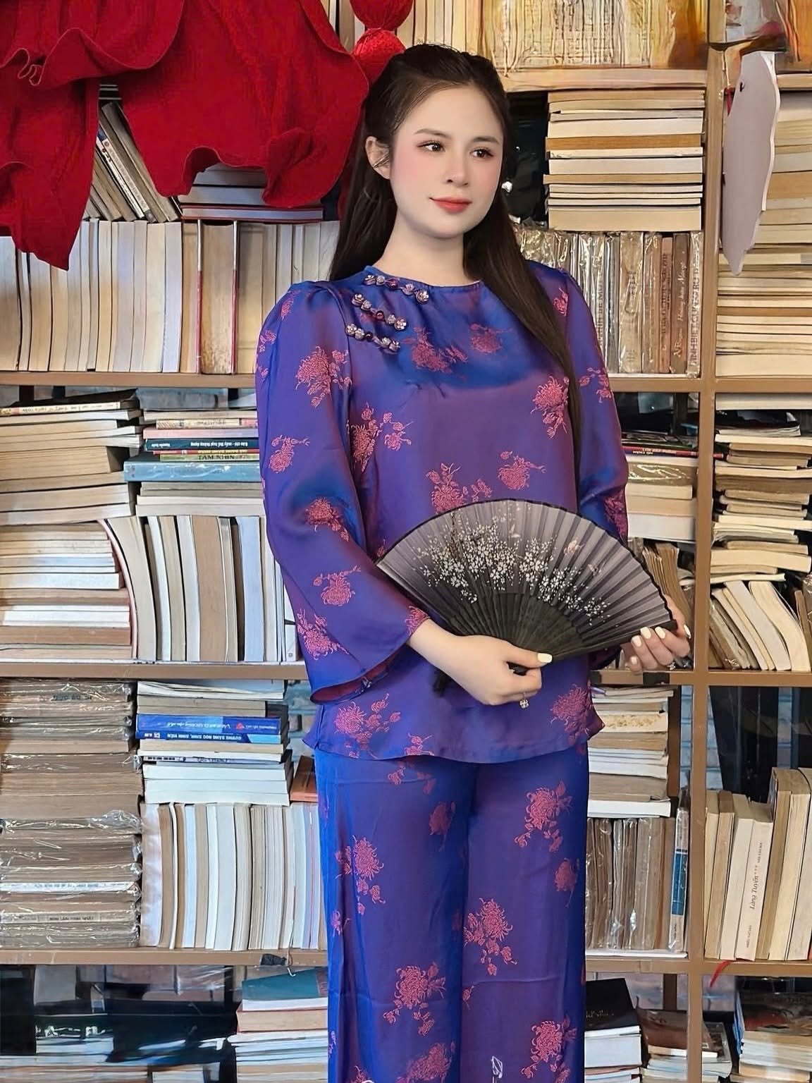 Lay-Buddhist Robe (Pháp Phục) Set – Blue-Purple