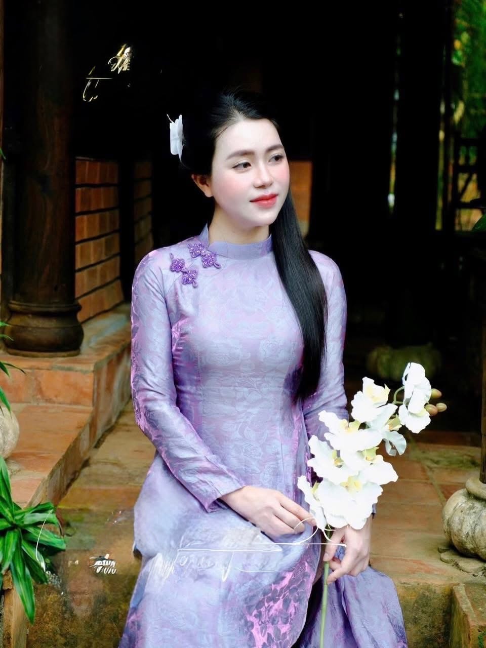 Tencel Silk Ao Dai Set – Light Purple
