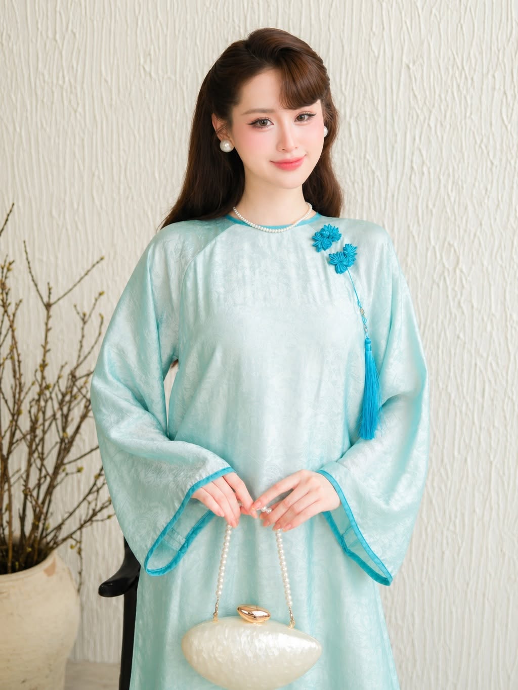 Modern 4-Panel (4 Tà) Ao Dai Set – Jade Green