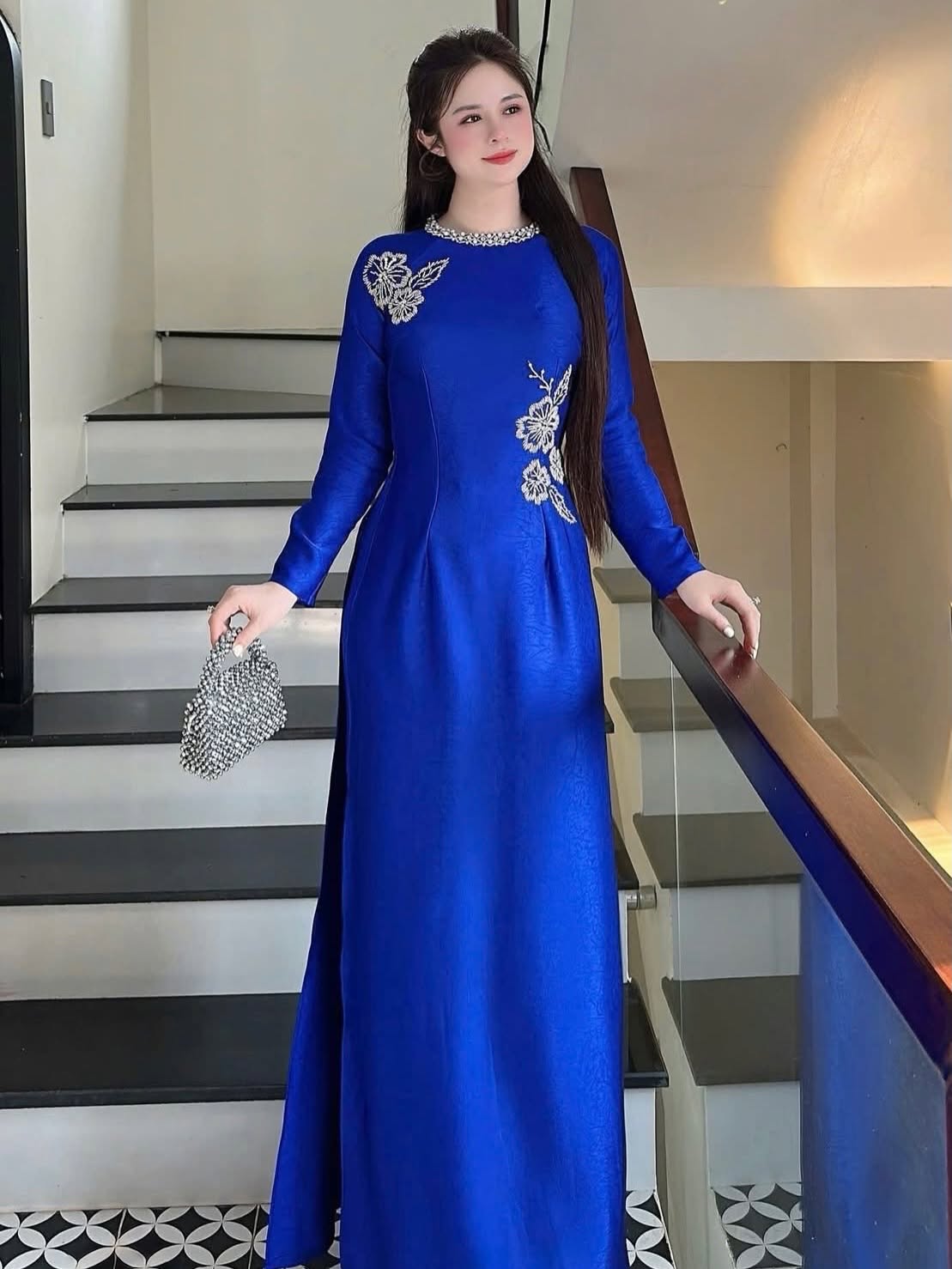 Indo Silk Ao Dai Set – Royal Blue