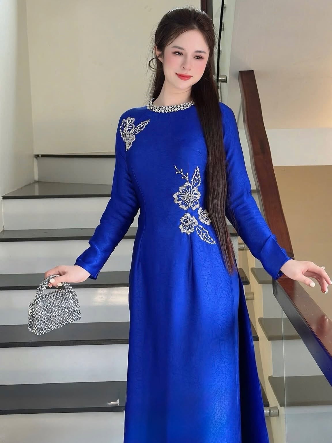Indo Silk Ao Dai Set – Royal Blue