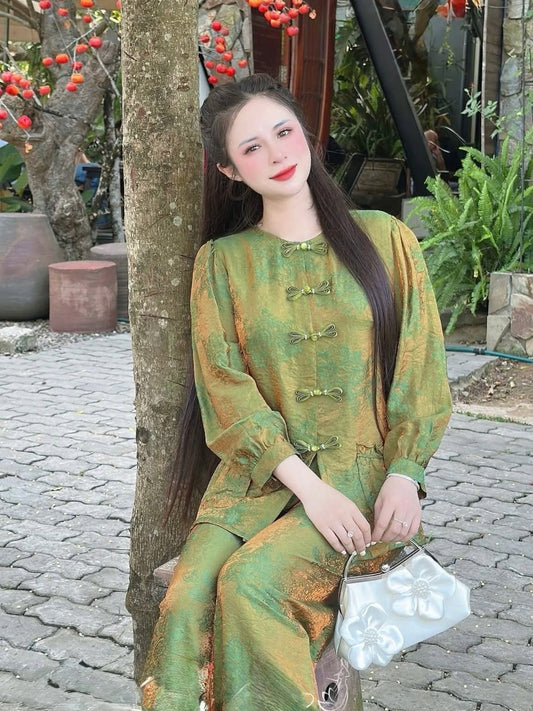 Lay-Buddhist Robe (Pháp Phục) Set – Sage Green