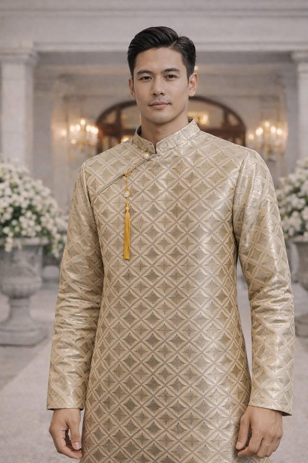 Men's Brocade Diamond Collection Ao Dai