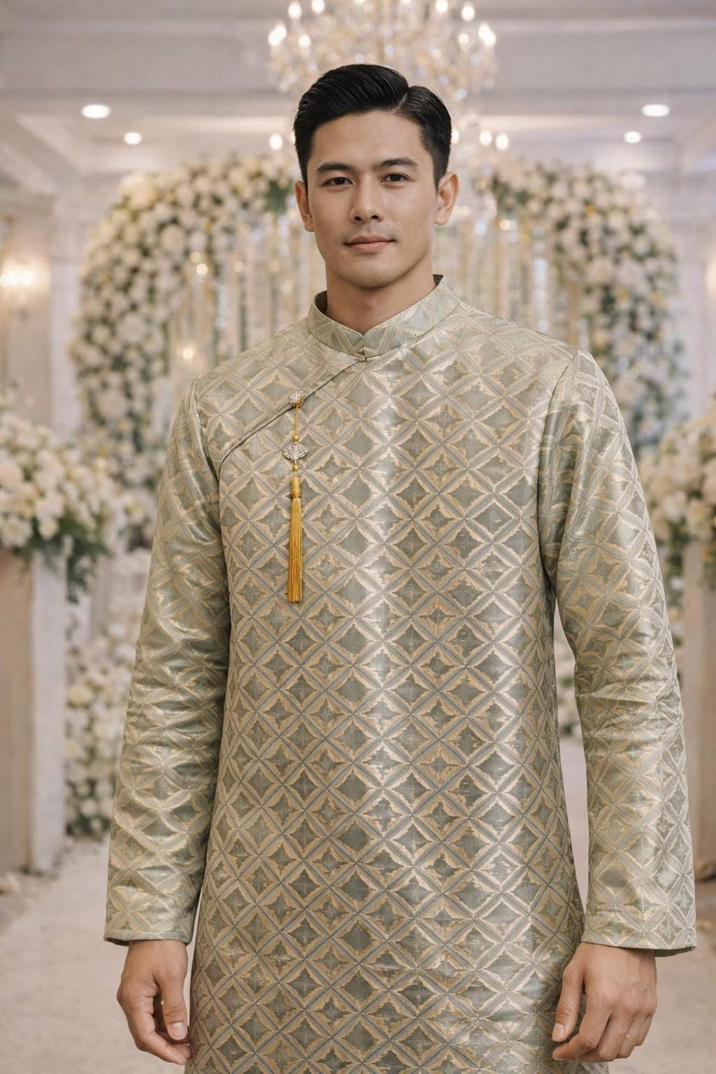 Men's Brocade Diamond Collection Ao Dai