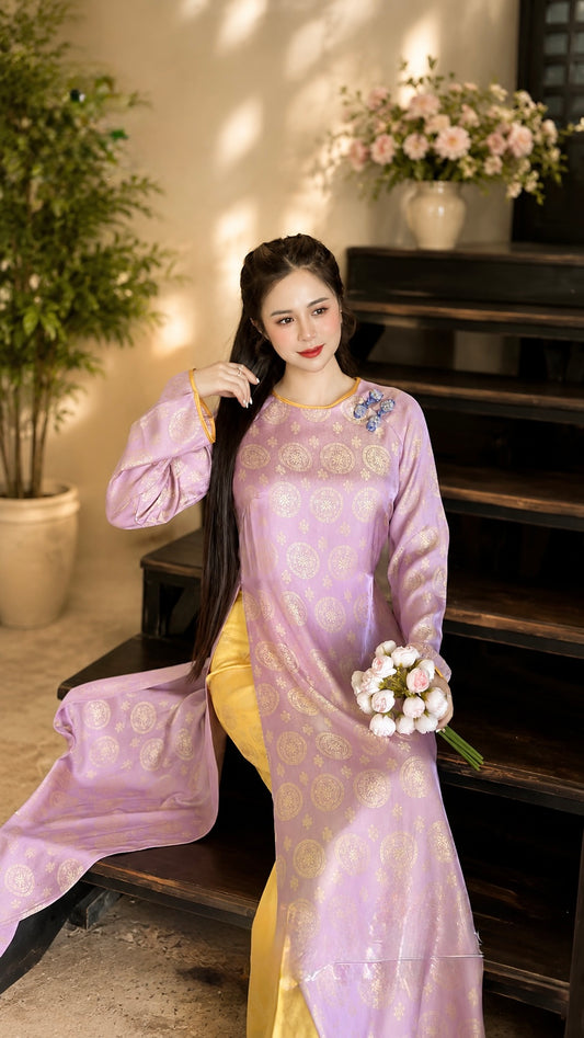 Modern Silk Áo Dài – Light Purple