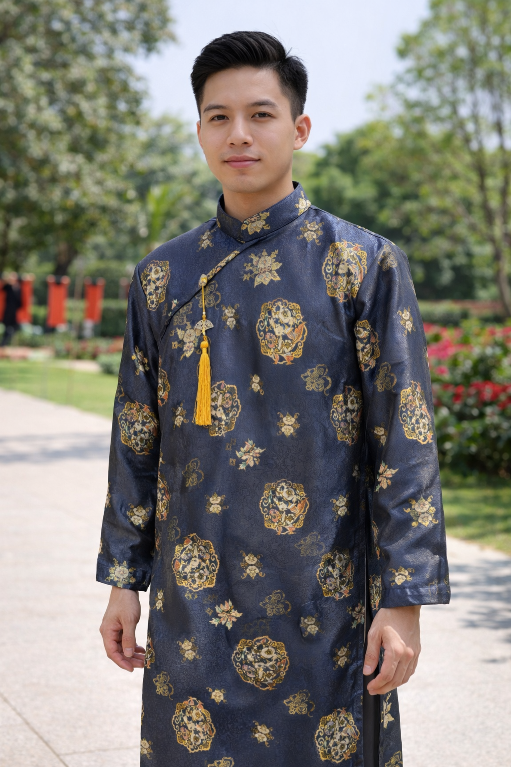 Men's Brocade Medallion Collection Ao Dai