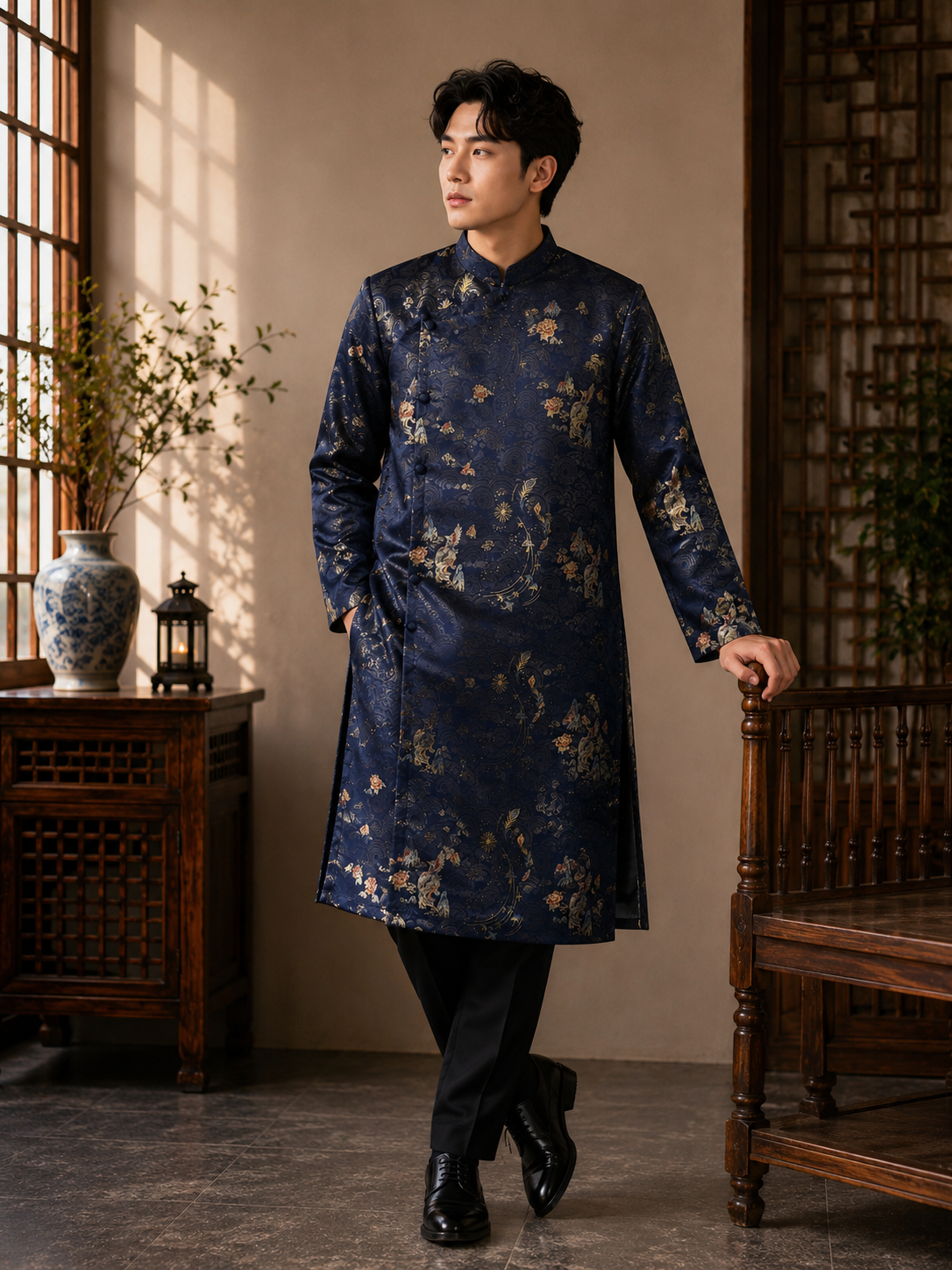 Men’s Ao Dai Imperial Heritage Brocade Collection Gấm Cung Đình