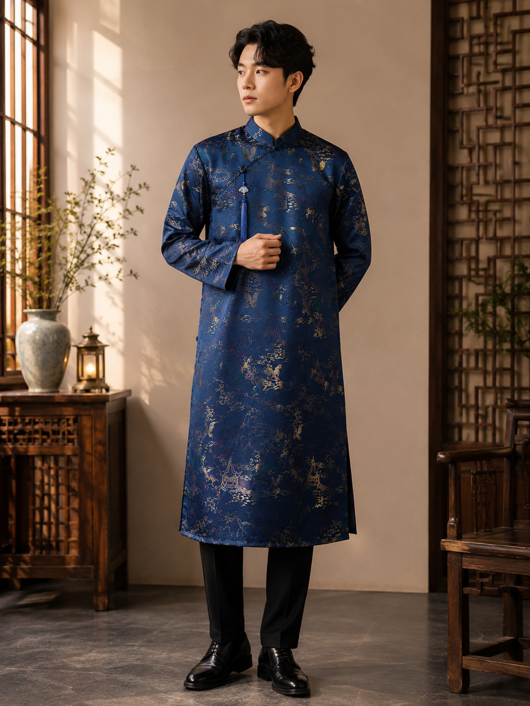 Men’s Ao Dai – Heritage Landscape Collection Gấm Sơn Thủy